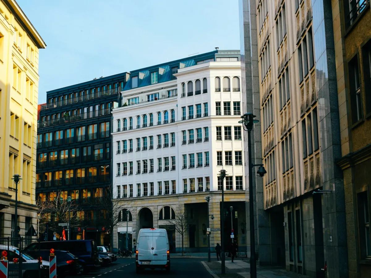 Buildings in a London street