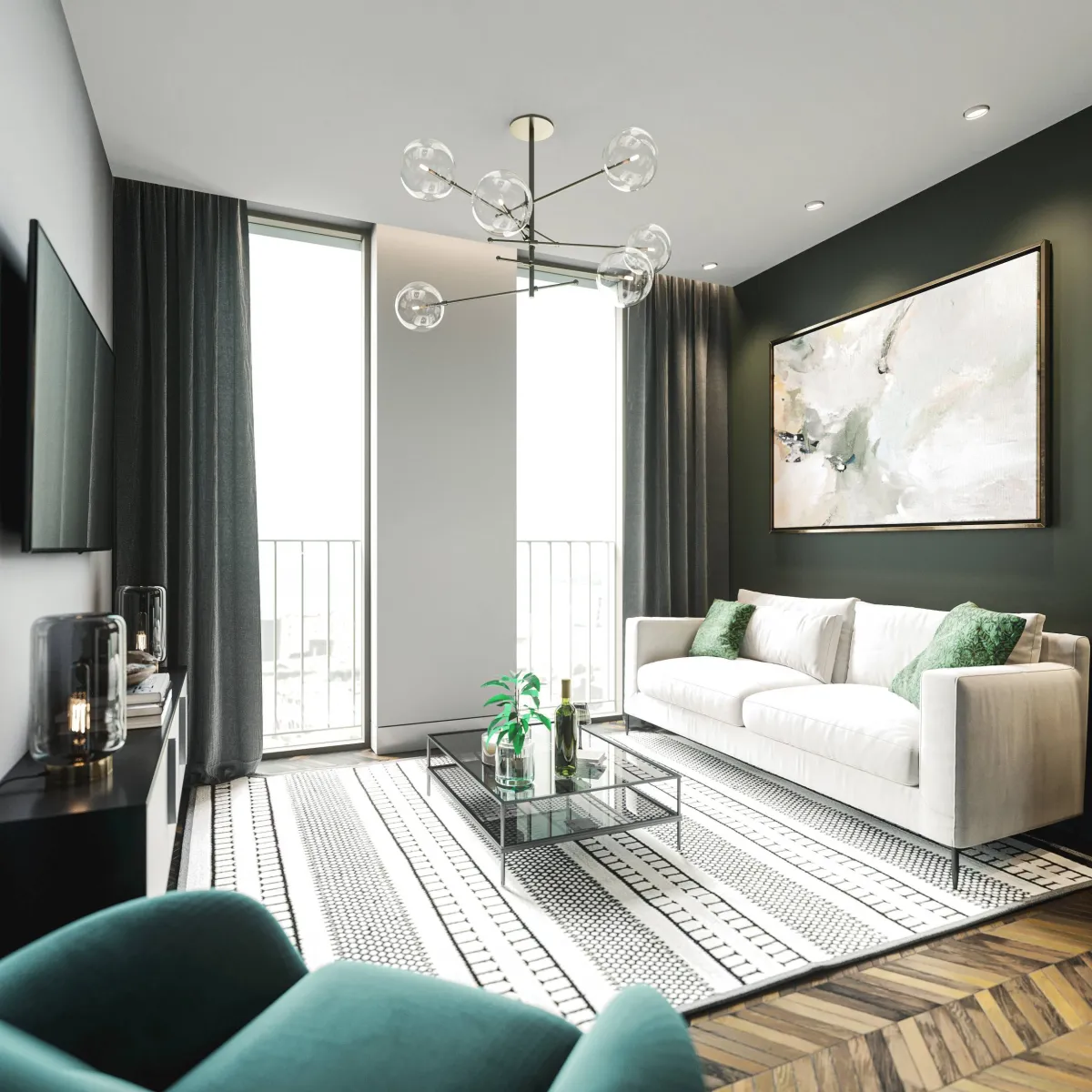 Alesco Bishop Square One Bed Apartment Livingspace 01